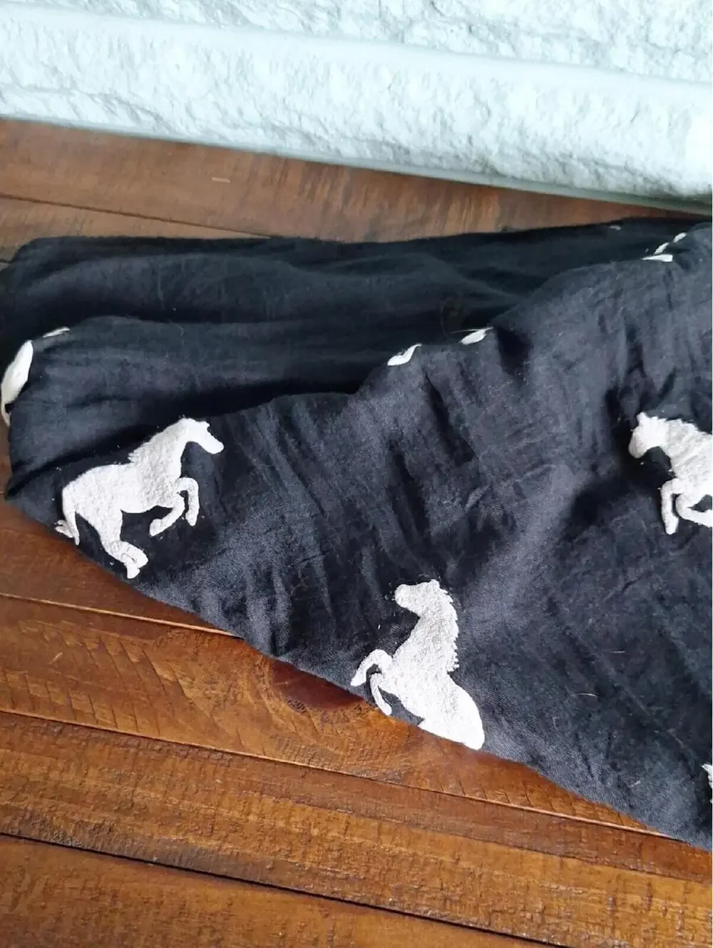 Black And White Horse Scarf